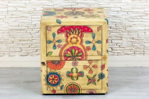 Kolorowa szafka z szufladami - Orange Tree meble indyjskie