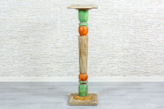 Kolorowa kolumna drewniana - Orange Tree meble indyjskie