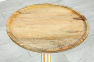 Okrągły żeliwny stolik - Orange Tree meble indyjskie