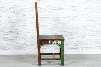 Kolorowe krzesło recycled - Orange Tree meble indyjskie