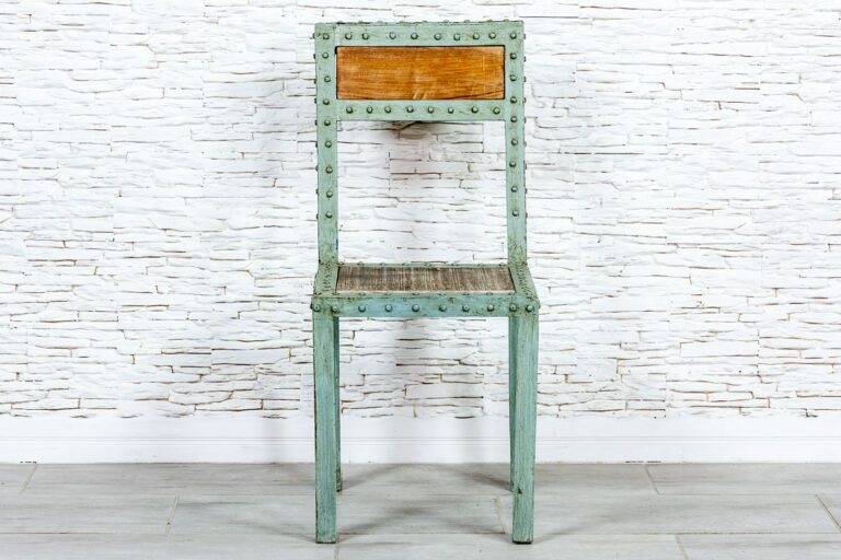 Industrilane krzesło zielone - Orange Tree meble indyjskie
