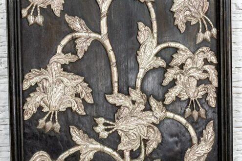 Panel ze srebrną rośliną - Orange Tree meble indyjskie