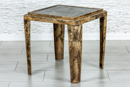 Industrialny stolik z nitami - Orange Tree meble indyjskie