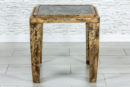 Industrialny stolik z nitami - Orange Tree meble indyjskie