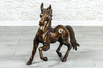 Rzeźba konia mosiądz - Orange Tree meble indyjskie