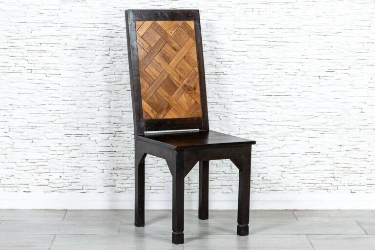 Dwukolorowe krzesło tekowe - Orange Tree meble indyjskie