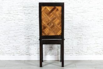 Dwukolorowe krzesło tekowe - Orange Tree meble indyjskie