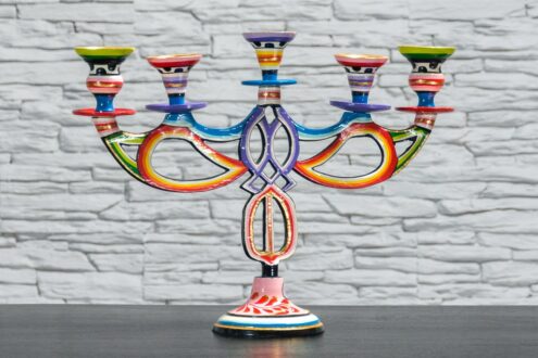 5-ramienny tęczowy świecznik 2