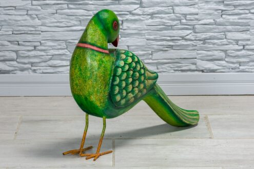 Zielona papuga drewniana 2