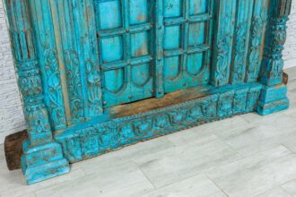 Niebieskie drzwi pawiami - unikat 4