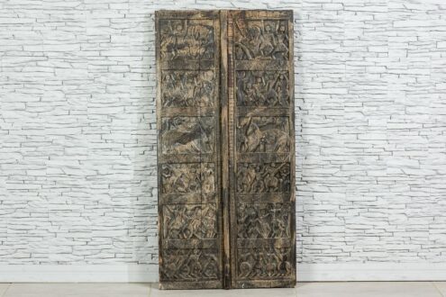 Rzeźbiony panel drzwiowy "tribal" 1