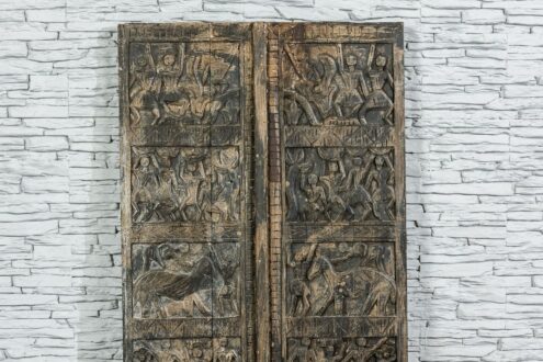 Rzeźbiony panel drzwiowy "tribal" 2