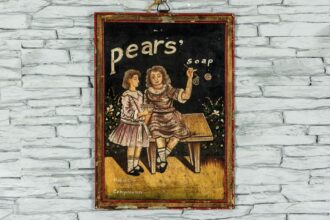Reklama mydła Pears malowana na blasze
