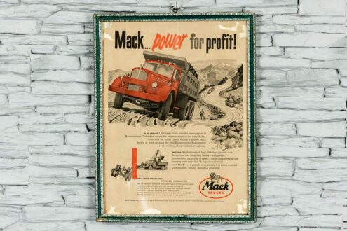 Stara reklama ciężarówek Mack