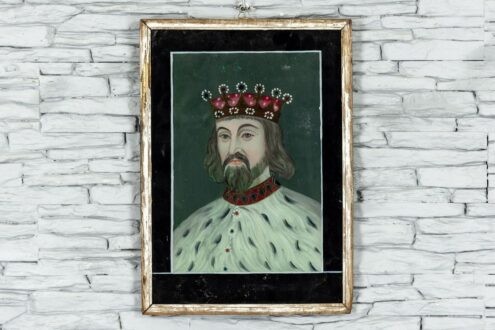 Król brytyjski malowany na szkle (183-B)