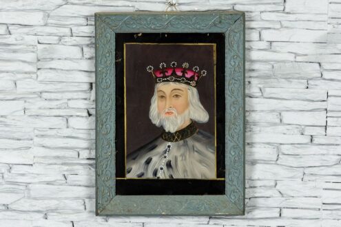 Król brytyjski malowany na szkle (183-E)