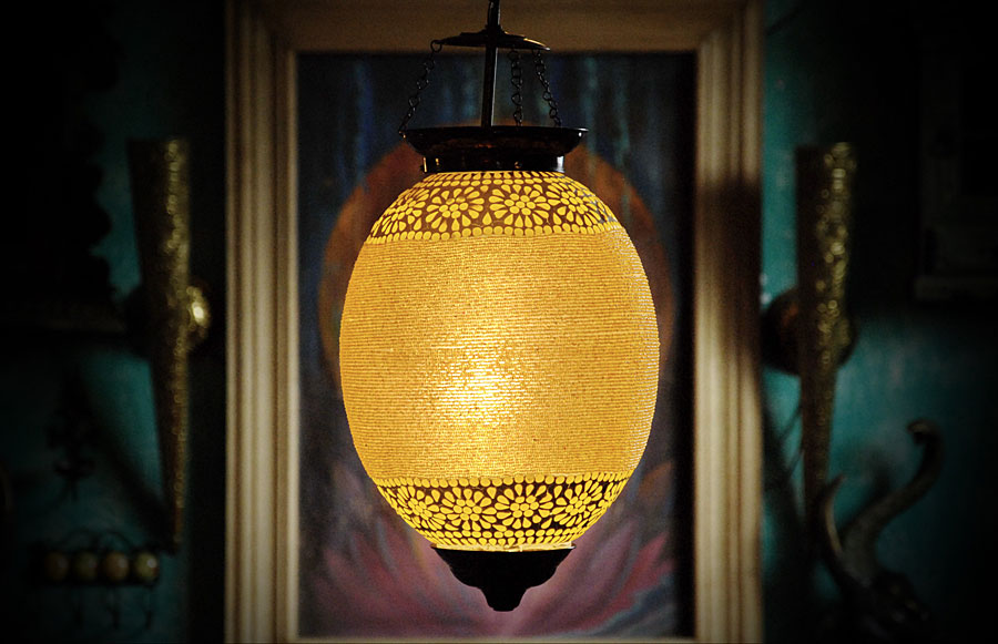 Kanarkowa lampa sufitowa "jajko" śr. 26cm 3