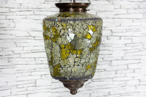 Lampa ze spękanego szkła śr. 26cm 2