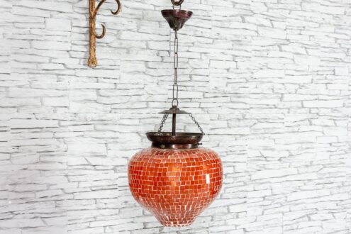 Pomarańczowa lampa truskawka śr. 25cm 1