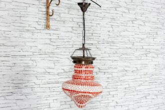 Pomarańczowa lampa ze stożkiem śr. 24cm 1