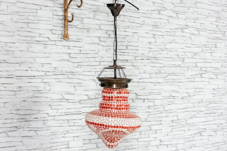 Pomarańczowa lampa ze stożkiem śr. 24cm 1