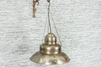 Lampa metalowa LOFT srebrna 2