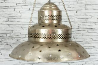 Lampa metalowa LOFT srebrna 1