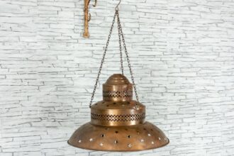 Lampa metalowa LOFT miedziana 2