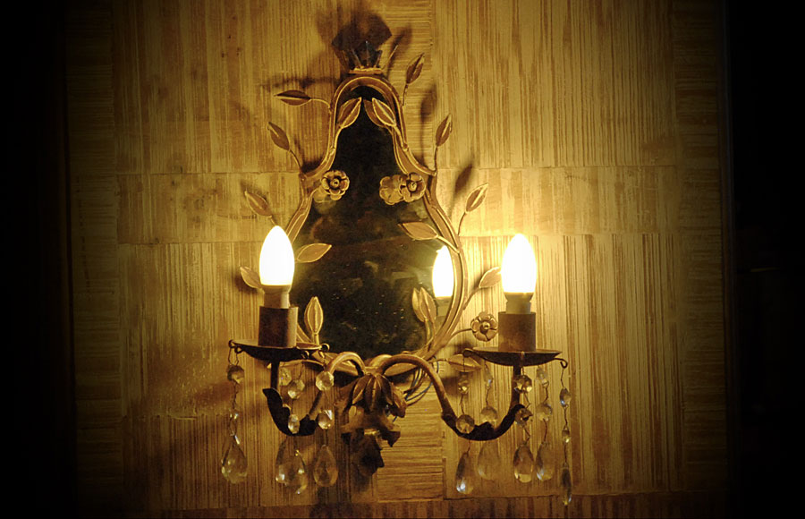 Lampa lub świecznik z lustrem 3
