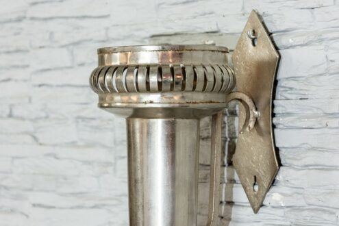 Srebrny świecznik naścienny torch 92cm 3