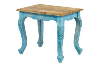 Niebieski stolik na giętych nóżkach 1