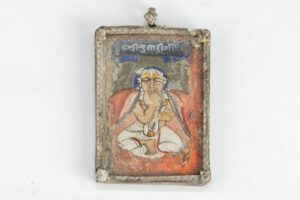 Stary indyjski medalion w srebrze z miniaturką 993 1