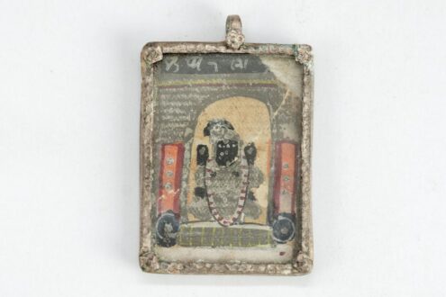 Stary indyjski medalion w srebrze z miniaturką 996 1