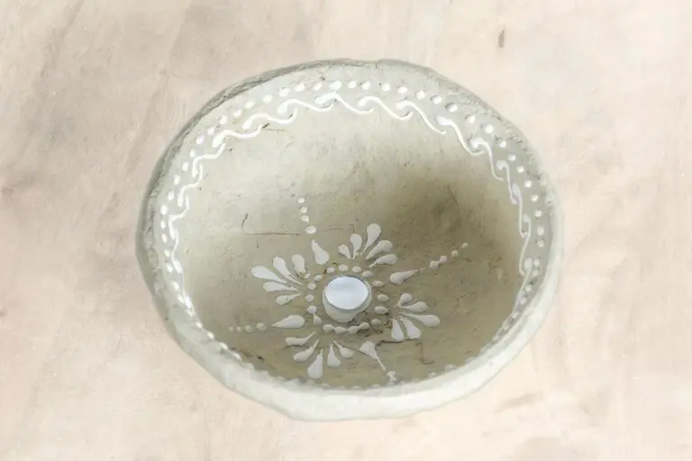 Miseczka papier mâché 13cm z lusterkiem 2