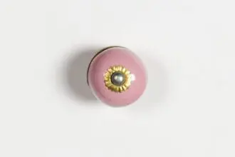Uchwyt ceramiczny kulka 3cm - lila róż 1