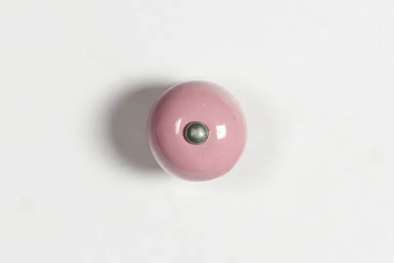 Uchwyt ceramiczny kulka 3cm - lila róż 2
