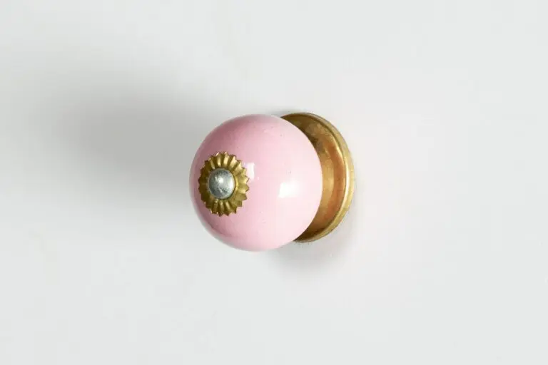 Uchwyt ceramiczny kulka 3cm - lila róż 3
