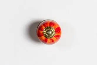 Uchwyt ceramiczny kulka 3cm - ognisty kwiatek 1