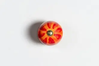 Uchwyt ceramiczny kulka 3cm - ognisty kwiatek 2