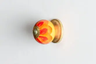 Uchwyt ceramiczny kulka 3cm - ognisty kwiatek 3