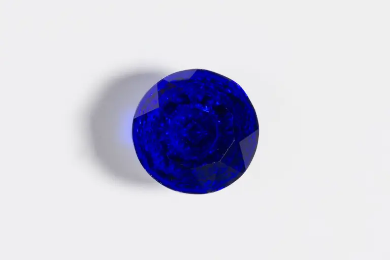 Duży uchwyt szklany kobaltowy "diament" 2