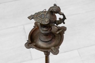 Stara lampa oliwna z kaczką 2