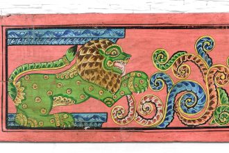 Orientalny panel ścienny z Indii o wymiarach 171x45 cm